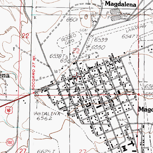Topographic Map of Salome Store Warehouse, NM