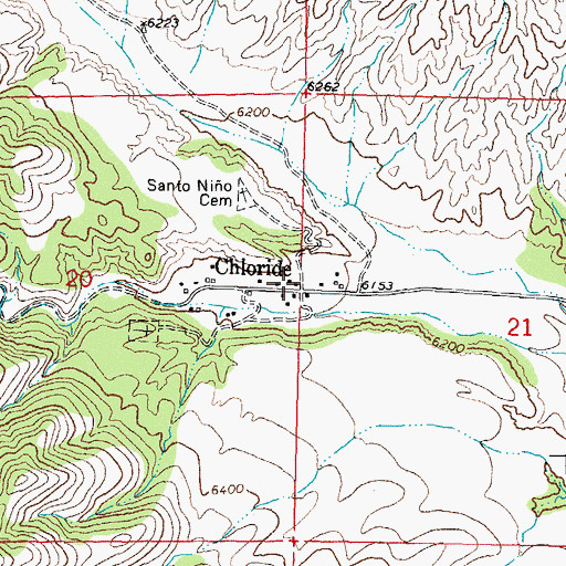 Topographic Map of Pioneer Store, NM