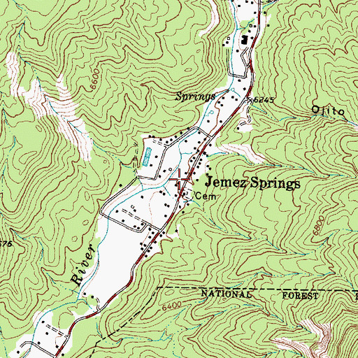 Topographic Map of Wabakwa Ruin, NM