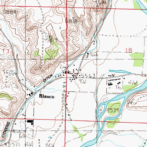 Topographic Map of Trubys Tower, NM