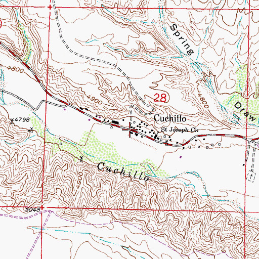 Topographic Map of LA 50548, NM