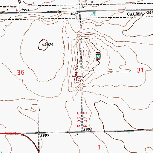 Topographic Map of 11367 Water Well, NM