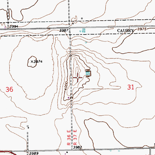 Topographic Map of 11366 Water Well, NM
