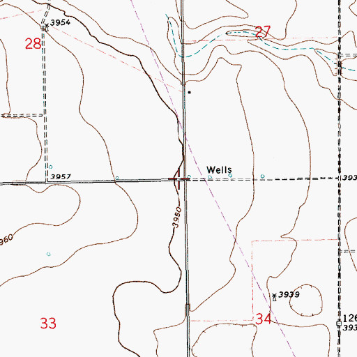 Topographic Map of 11357 Water Well, NM