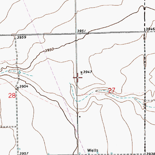 Topographic Map of 11356 Water Well, NM