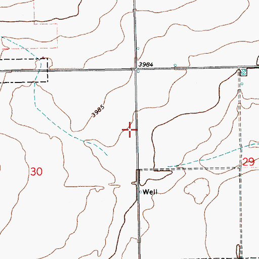 Topographic Map of 11359 Water Well, NM