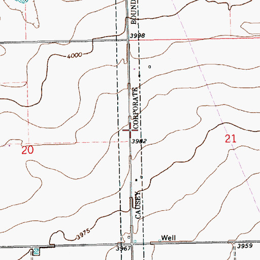 Topographic Map of 11350 Water Well, NM
