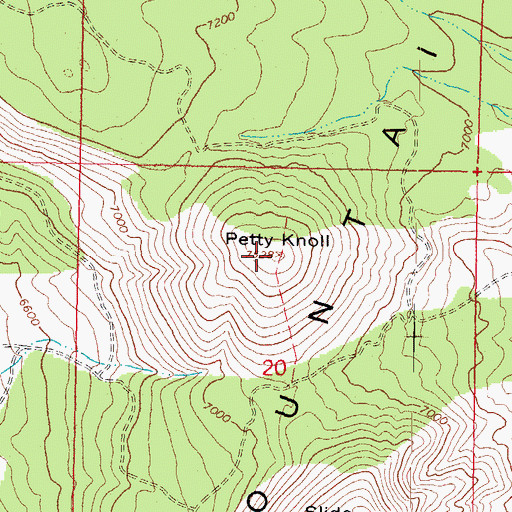 Topographic Map of Petty Knoll, AZ