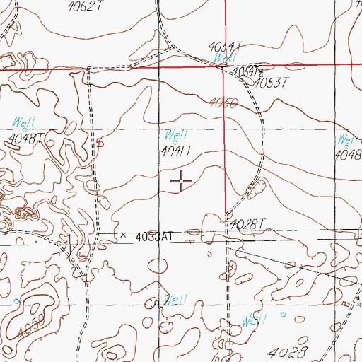 Topographic Map of 11734 Water Well, NM
