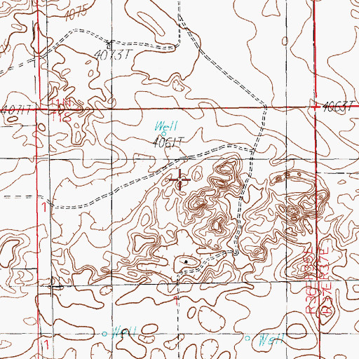 Topographic Map of 10830 Water Well, NM