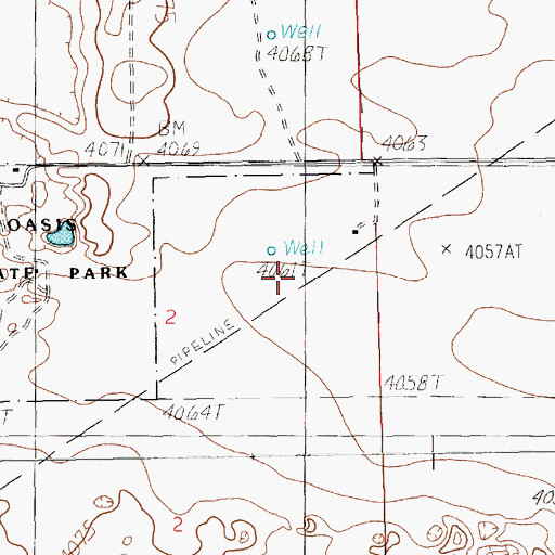 Topographic Map of 11745 Water Well, NM