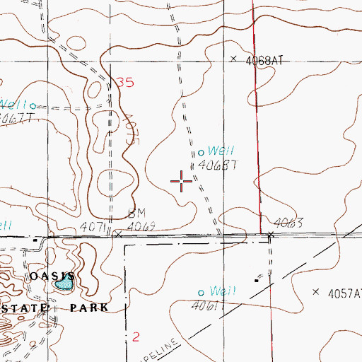 Topographic Map of 10020 Water Well, NM
