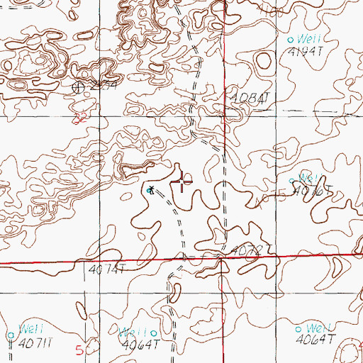 Topographic Map of 11712 Water Well, NM