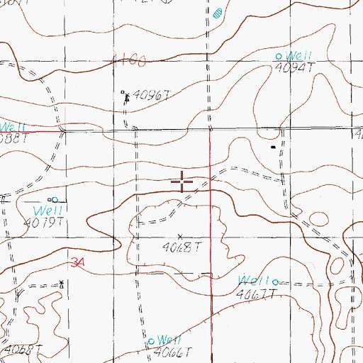 Topographic Map of 12258 Water Well, NM