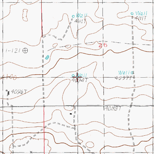 Topographic Map of 11667 Water Well, NM