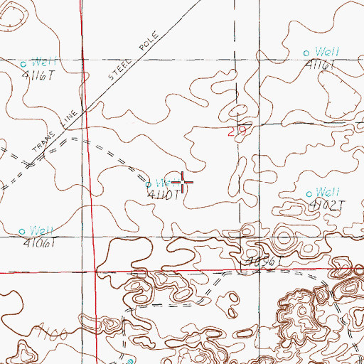 Topographic Map of 11696 Water Well, NM