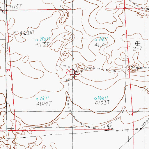 Topographic Map of 12710 Water Well, NM