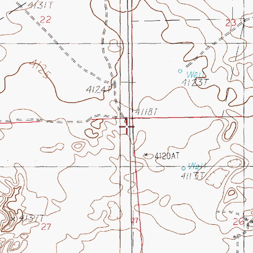 Topographic Map of 11634 Water Well, NM