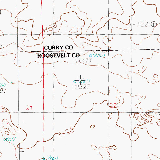 Topographic Map of 12520 Water Well, NM