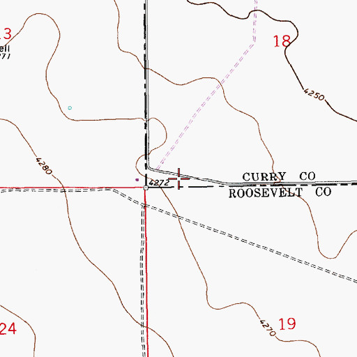 Topographic Map of 12519 Water Well, NM