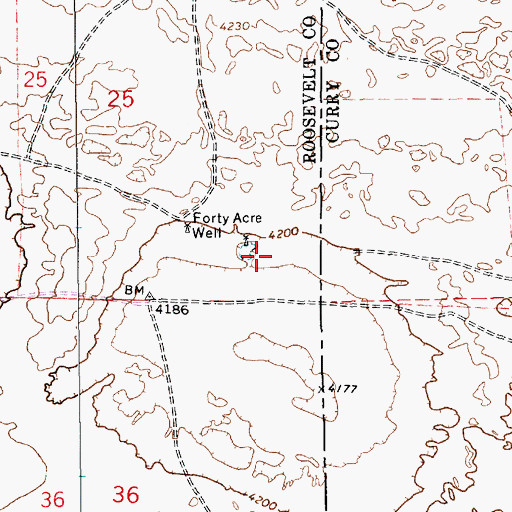 Topographic Map of 10478 Water Well, NM