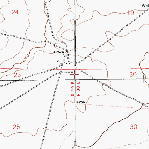 Topographic Map of 10465 Water Well, NM