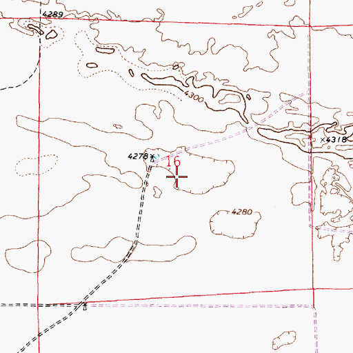 Topographic Map of 10476 Water Well, NM