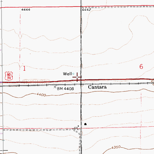 Topographic Map of 11636 Water Well, NM