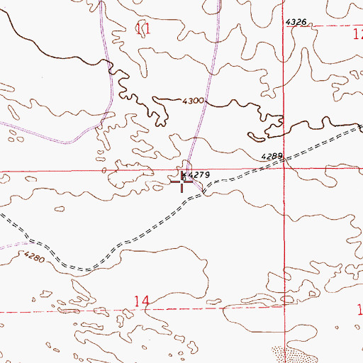Topographic Map of 11639 Water Well, NM