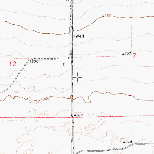 Topographic Map of 10472 Water Well, NM