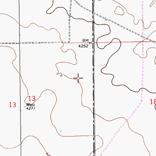 Topographic Map of 12700 Water Well, NM