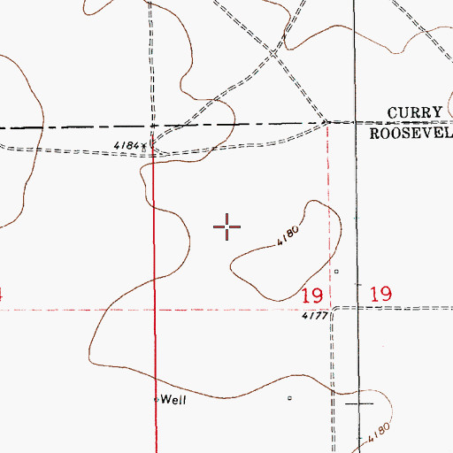 Topographic Map of 10001 Water Well, NM