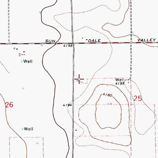 Topographic Map of 11626 Water Well, NM