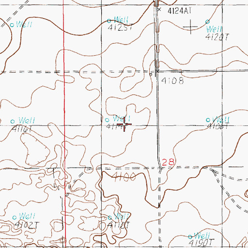 Topographic Map of 11710 Water Well, NM