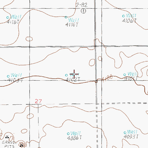 Topographic Map of 12691 Water Well, NM