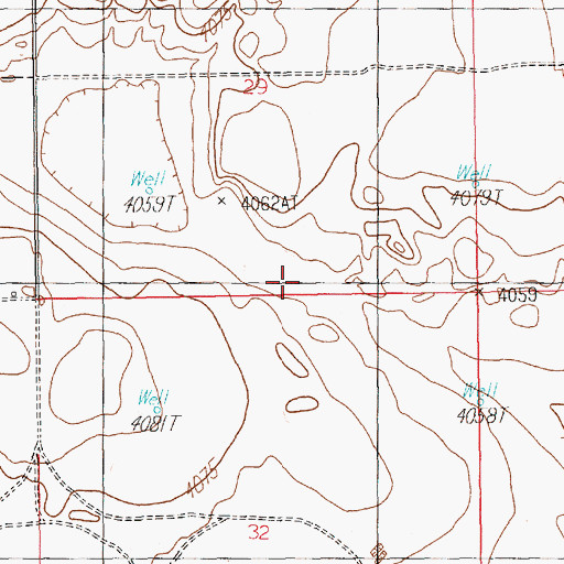 Topographic Map of 12240 Water Well, NM