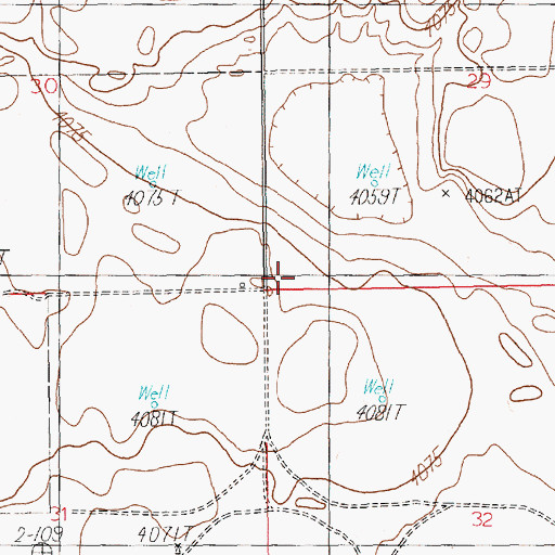 Topographic Map of 11729 Water Well, NM