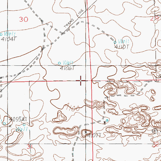 Topographic Map of 11711 Water Well, NM