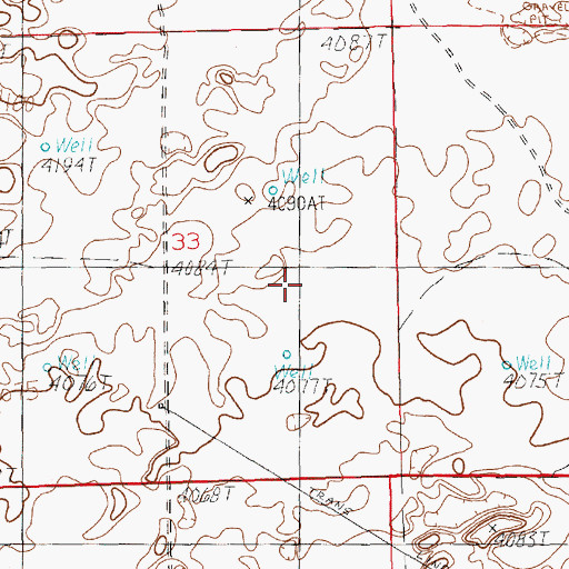 Topographic Map of 12260 Water Well, NM