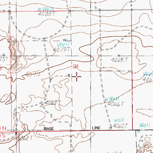 Topographic Map of 10691 Water Well, NM