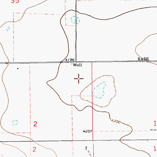 Topographic Map of 11643 Water Well, NM