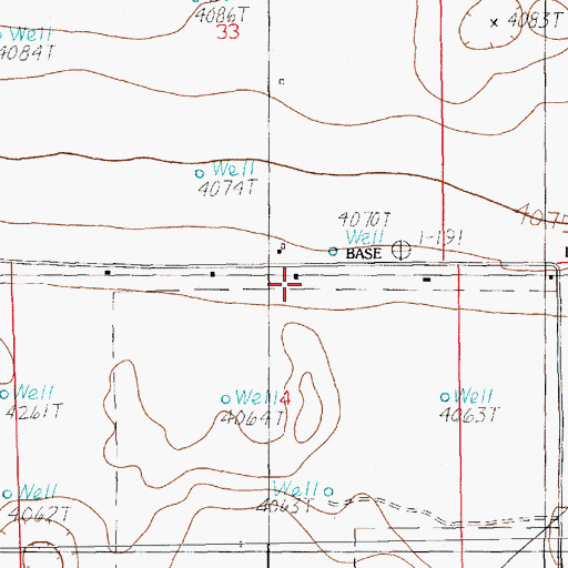 Topographic Map of 12716 Water Well, NM