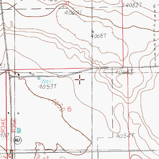 Topographic Map of 10071 Water Well, NM