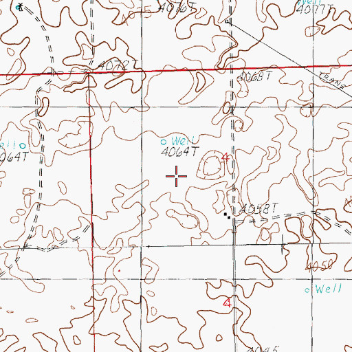 Topographic Map of 11730 Water Well, NM