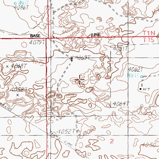 Topographic Map of 10831 Water Well, NM