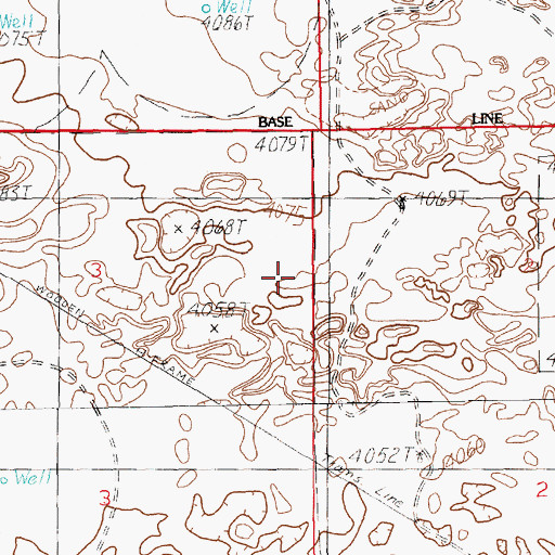 Topographic Map of 12385 Water Well, NM