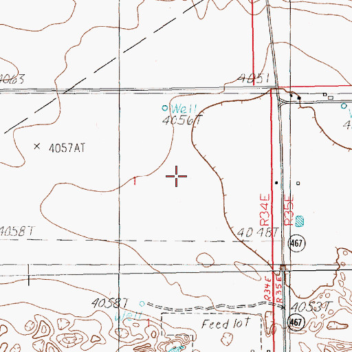 Topographic Map of 12162 Water Well, NM