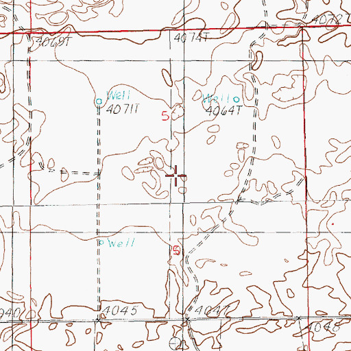 Topographic Map of 10833 Water Well, NM