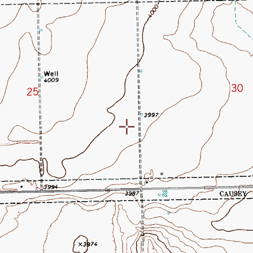 Topographic Map of 11364 Water Well, NM