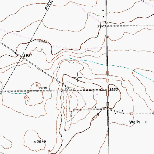 Topographic Map of 12536 Water Well, NM